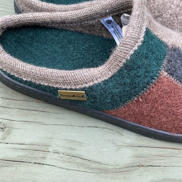 Haflinger 100% Wool Multicolor Plaid Winter Snow NWT main image 9
